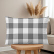 Poszewka na poduszkę 40x60cm BAWEŁNA 100% CERTYFIKAT - Krata Szara (7)