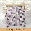 Pościel z Kory 160x200 + 2x70x80 Bawełna 100% Bielawa Produkt Polski - Plastry Miody Róż (3)