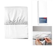 Prześcieradło z gumką 90x200 MikroSatyna Certyfikat, białe (1)