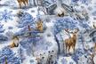 Tkanina na metry, Materiał do szycia, 100% BAWEŁNA, szer: 160 cm , Winter Forest Blue (1)