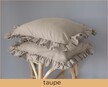 Poszewka na poduszkę 40x40 z FALBANĄ 2pak DWIE poszewki 40x40 kolor TAUPE (2)