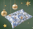 Poszewka ZIMOWA 70x80cm na poduszkę 100% bawełna, Winter Forest Blue (6)