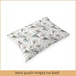 Poszewka 70x80cm na poduszkę 100% bawełna wzór: Letni puch mięta na bieli (2)