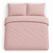Pościel muślinowa dwuwarstwowa 160x200cm + 2x70x80cm - muślin + bawełna Pink (7)