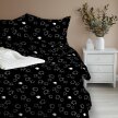 Komplet Pościeli 160x200 + 2x70x80, 100% Bawełna, 140g/m2, wzór: Baranki czarne (3)