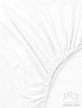 Prześcieradło bawełniane z gumką 140x200 CERTYFIKAT -  Biały (2)