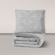 Pościel z Kory 160x200 + 1x70x80 KOMPLET PREMIUM : Milano szare  (1)