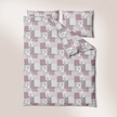 Komplet Pościeli z Kory 140x200 + 1x70x80 Bawełna 100% Bielawa Produkt Polski - Paczwork Motyl puder róż (2)