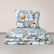 Pościel DZIECIĘCA 140x200 poszewka 50x70 dla dziecka 100% bawełna CERTYFIKAT Winter Forest Green (1)