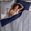 Pościel Dwustronna 160x200cm 2x70x80cm, 140g/m2,100% bawełna wzór: Paseczki granat Mix (2)
