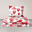 Pościel z Kory 140x200 + 1x70x80 Bawełna 100% Bielawa Produkt Polski - Walentynki biały (1)