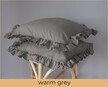 Poszewka na poduszkę 40x40 z FALBANĄ 2pak DWIE poszewki 40x40 kolor C.SZARY / WARM GREY (2)