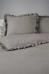 Pościel z falbaną 220x200cm 100% BAWEŁNA pościel w stylu BOHO kolor C.SZARY / WARM GREY (4)