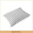 Poszewka 70x80 na poduszkę 100% bawełna wzór: Zygzag Szary (2)