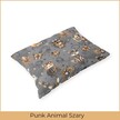 Poszewka 70x80cm na poduszkę 100% bawełna wzór: Punk Animal Szary (2)