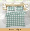Pościel z kory 140x200 + 1x70x80 Bawełna 100% Bielawa Produkt Polski -  krata mięta (3)