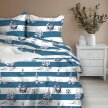 POŚCIEL HOTELOWA 160x200 BAWEŁNA 100% Marynarski + POSZEWKA (7)