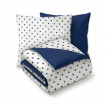 Pościel Dwustronna 160x200cm 2x70x80cm, 140g/m2,100% bawełna wzór: Gwiazdki granatowe Mix (1)