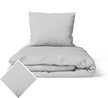 Komplet Pościeli 160x200 + 2x70x80, 100% Bawełna, 140g/m2, kolor: STALOWY (1)