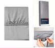 Prześcieradło z gumką 180x200 MikroSatyna Certyfikat, jasny szary (1)