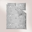 Komplet Pościeli 160x200 + 2x70x80, 100% Bawełna, 140g/m2, wzór:  DMUCHAWIEC SZARY (8)