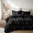 Komplet Pościeli 160x200 + 2x70x80, 100% Bawełna, 140g/m2, wzór: Baranki czarne (8)