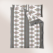 Komplet Pościeli 160x200 + 2x70x80, 100% Bawełna, 140g/m2, wzór: Parzenica szara (2)