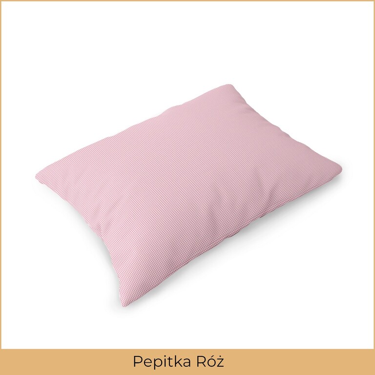 Poszewka 70x80 na poduszkę 100% bawełna wzór: Pepitka Róż (2)