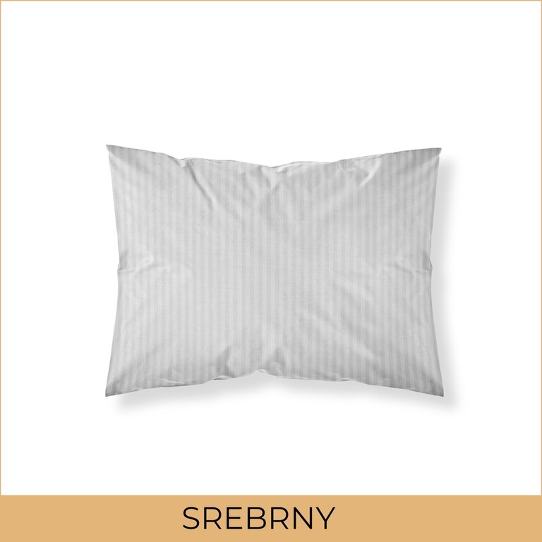 Poszewka na poduszkę 70x80 Hotelowa Adamaszek SREBRNY (2)
