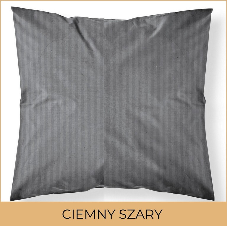 Poszewka na poduszkę 40x40 Hotelowa Adamaszek CIEMNY SZARY (2)