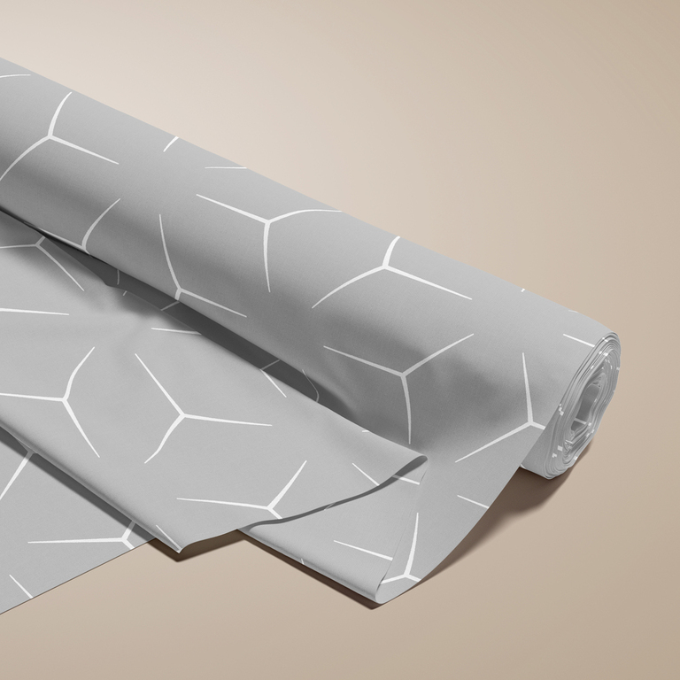 Tkanina na metry, Materiał do szycia, 100% BAWEŁNA, szer: 160 cm, milano szare