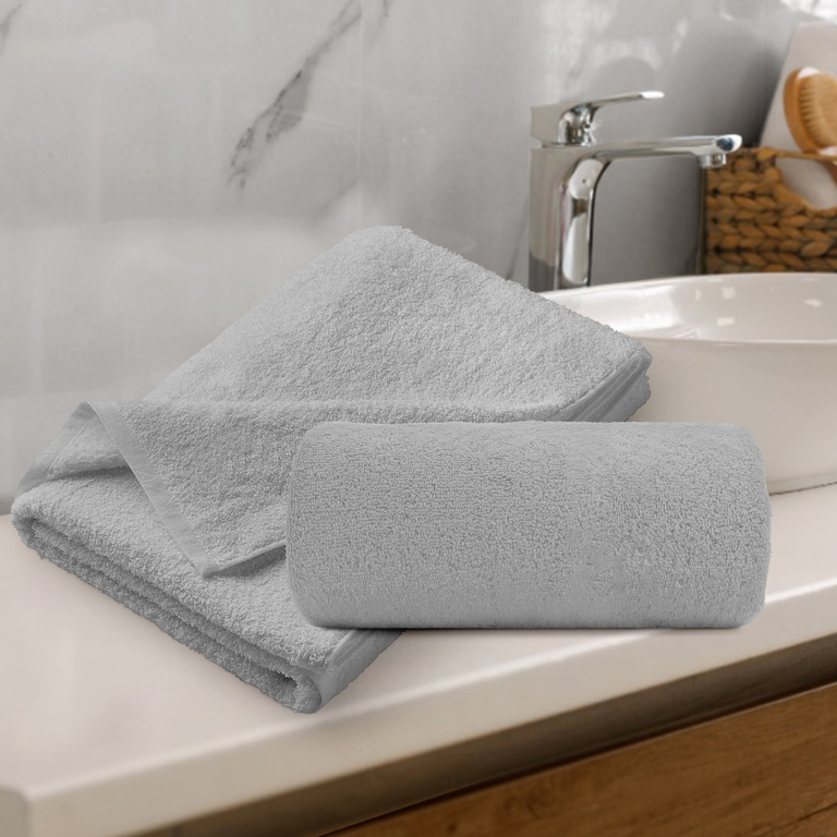 RĘCZNIK FROTTE 50x100 KĄPIELOWY BAWEŁNA 100% 500g/m2 CHŁONNY -  Light grey (3)