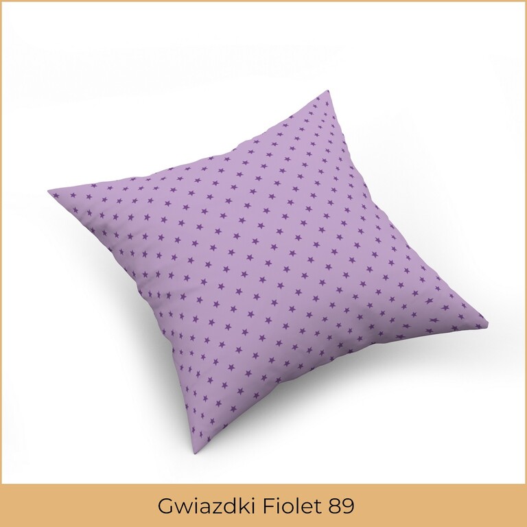 Poszewka na poduszkę jasiek 40x40 100% BAWEŁNA Gwiazdki Fiolet 89 (2)