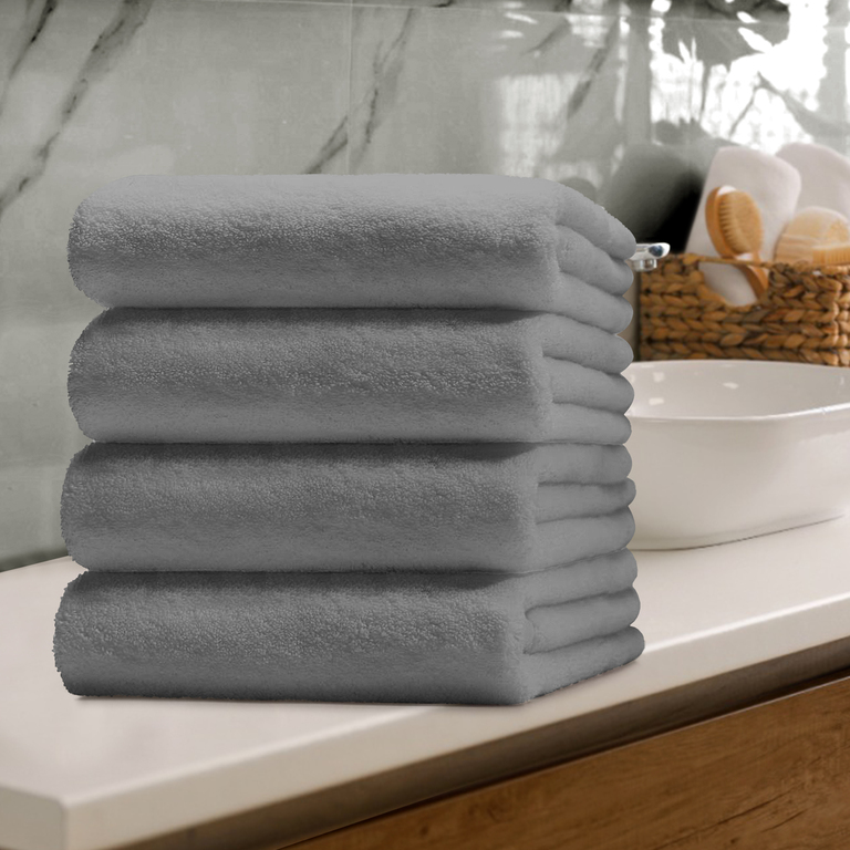 RĘCZNIK KĄPIELOWY 70x140 SPA HOTELOWY Duży Bawełniany 500g/m2 CHŁONNY - Steel (5)