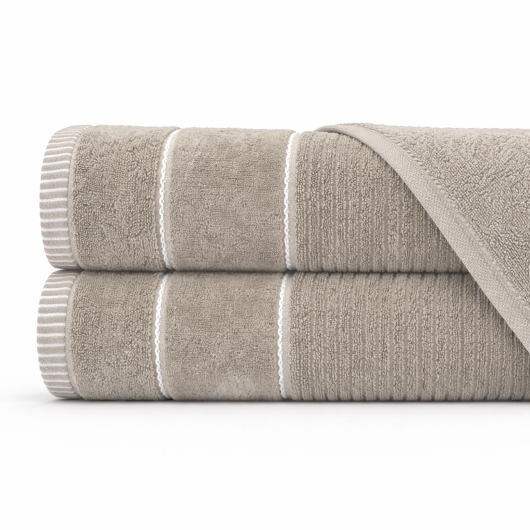 Zestaw Ręczników 2x 70x140 cm TEO 470 g/m2 Bawełniane, Miękkie kolor: Beżowy 162 (1)