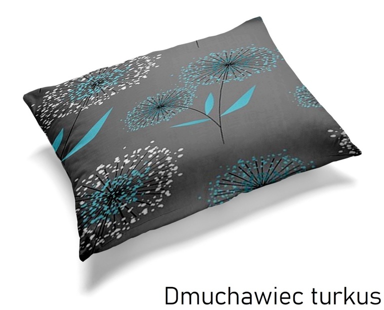 Poszewka 70x80cm na PODUSZKĘ z KORY Dmuchawiec turkus (2)