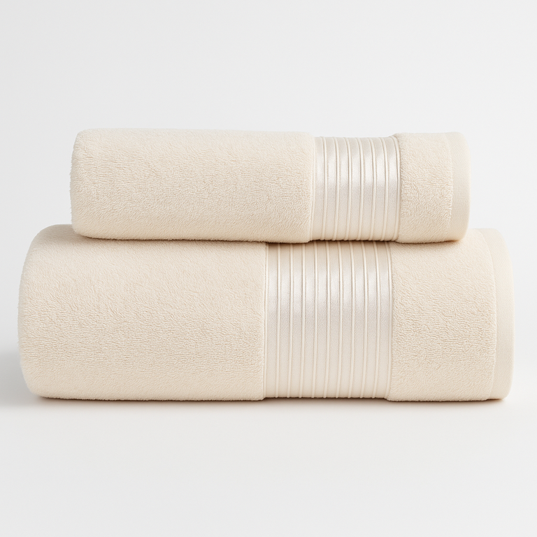 RĘCZNIK KĄPIELOWY 70x140 SPA HOTELOWY Duży Bawełniany 450g/m2 CHŁONNY - PARIS Krem (3)
