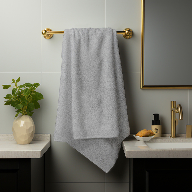 RĘCZNIK FROTTE 50x100 KĄPIELOWY BAWEŁNA 100% 500g/m2 CHŁONNY -  Light grey (4)