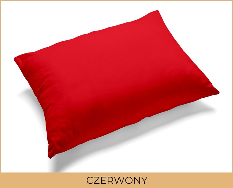 Poszewka na poduszkę 40x60cm BAWEŁNA 100% CERTYFIKAT - Czerwony (2)