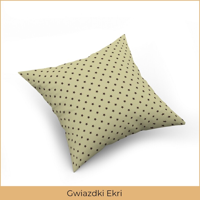 Poszewka na poduszkę jasiek 40x40 100% BAWEŁNA Gwiazdki Ekri (2)