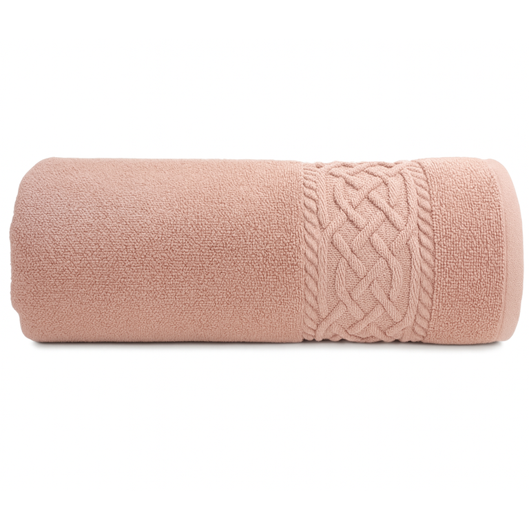 RĘCZNIK KĄPIELOWY 50x90 SPA HOTELOWY mały Bawełniany 500g/m2 - SYDNEY Puder Róż  (1)