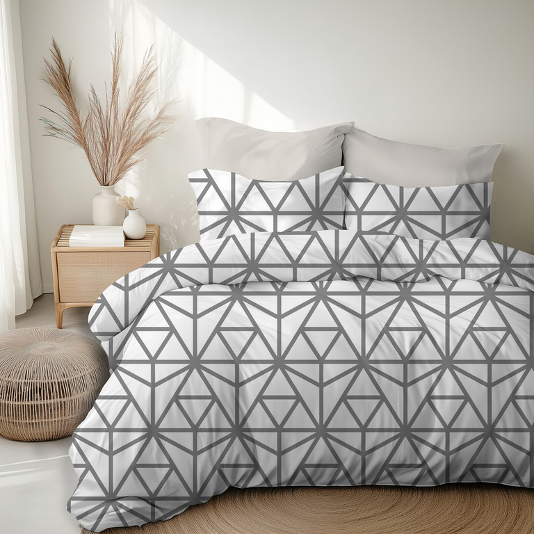 Komplet Pościeli 160x200 + 2x70x80, 100% Bawełna, 140g/m2, wzór: 377 N (3)