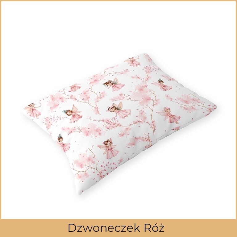 Poszewka na poduszkę 50x70 BAWEŁNA CERTYFIKAT, wzór: Dzwoneczek Róż (2)