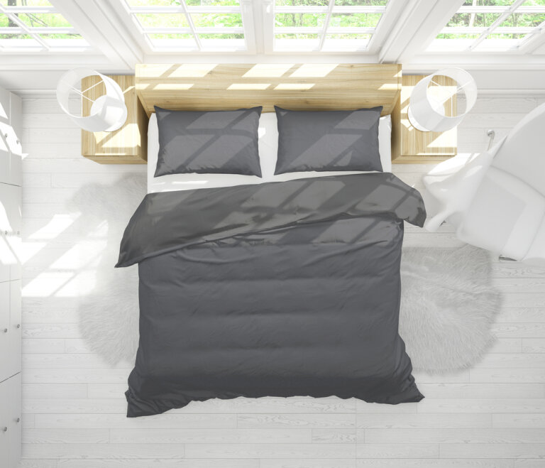 Komplet pościeli bawełnianej 220x200 100% bawełna Grafit (4)