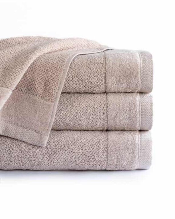 Zestaw 4x Ręczniki Bawełniane VITO 550 g/m2 – 2x 70x140 + 2x 50x90 | Hotelowe SPA Perłowy/Oyster (4)