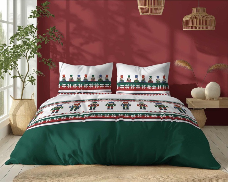 Komplet Pościeli 160x200 + 2x70x80, 100% Bawełna, 140g/m2, wzór: 5261 B (1)