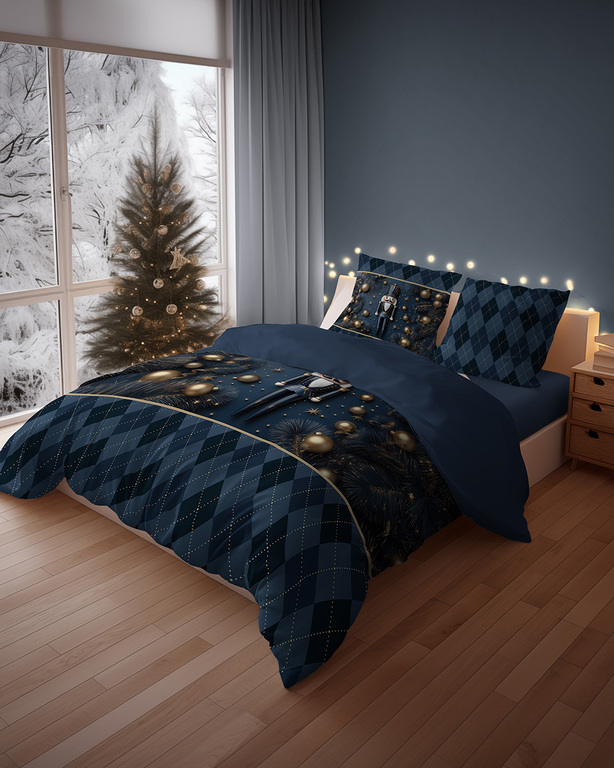  Pościel Bawełniana Świąteczna 200x220 + 2x70x80 Holland 100% bawełna 5823 A (2)