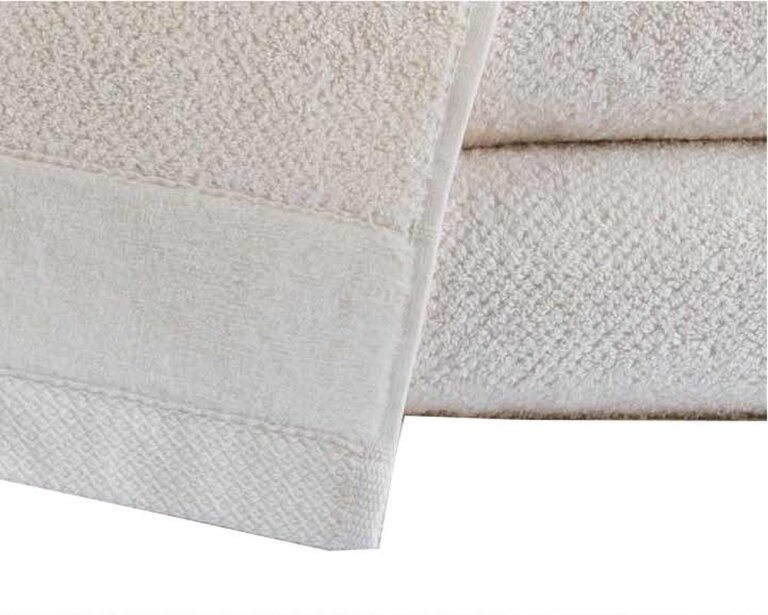 Zestaw 2x RĘCZNIK KĄPIELOWY 70x140 SPA HOTELOWY Duży Bawełniany 550g/m2 - VITO Kremowy (4)
