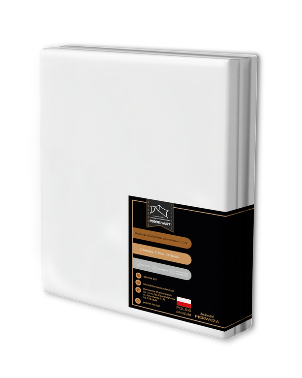 Prześcieradło Tradycyjne 200x220CM Bez Gumki BAWEŁNA 100% biały