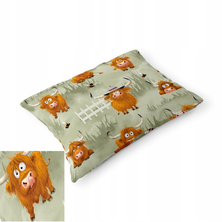 Poszewka na poduszkę 40x60cm BAWEŁNA 100% CERTYFIKAT - Rodeo Zielone (4)